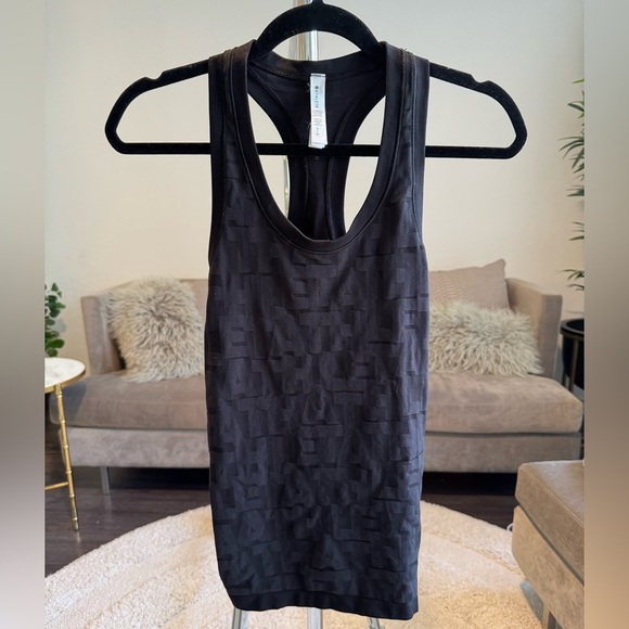 Athleta Momentum Tank Top Black Logo Racerback Athletic Workout Size Small - Picture 3 of 9